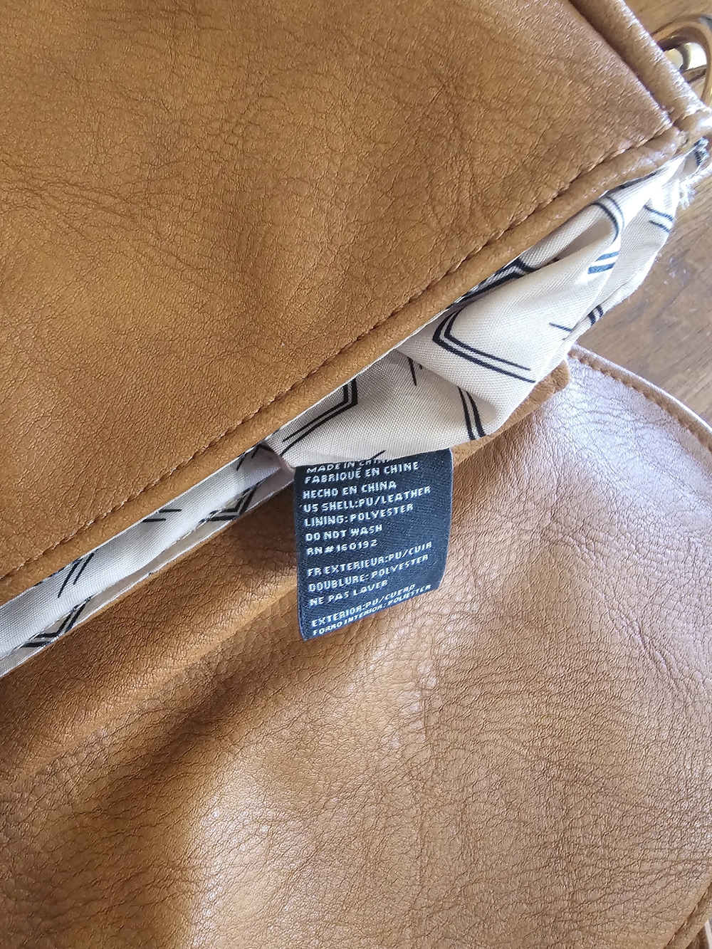 Moda Luxe Brown Bag With Suede Accent - Picture 6 of 6